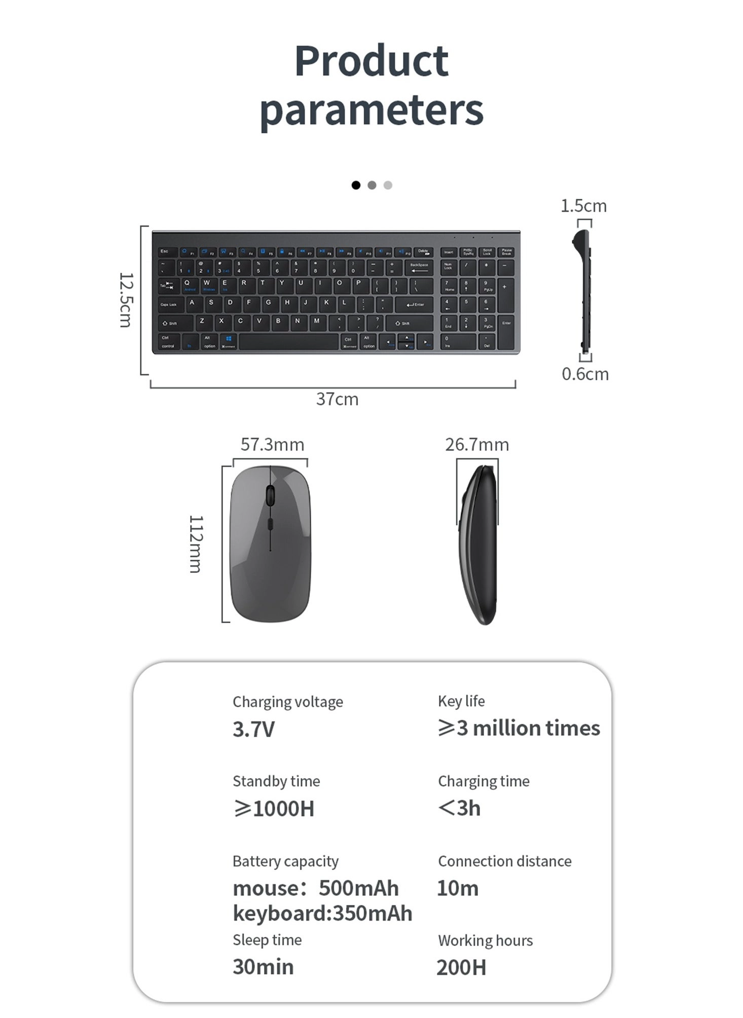 Keyboard + Mouse - EN Wireless