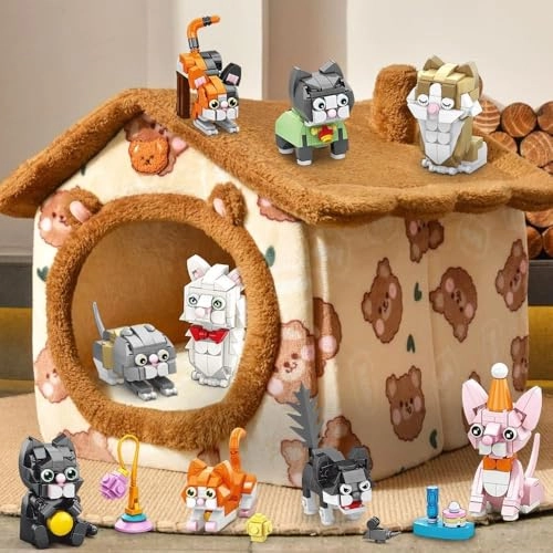 Cat Building Block Kit - Cat 9 pcs