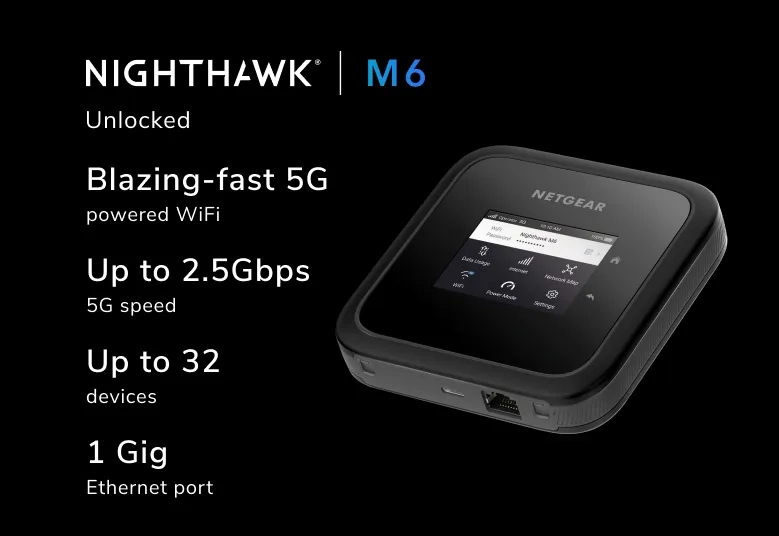 Nighthawk M6 - 5G WiFi 6 3600 MBps