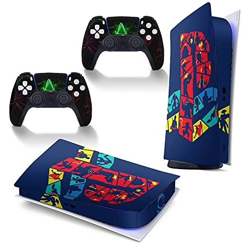 PS5 Console Skin - Playstation 5 Disk Edition (Digital Version) + PS5 Controller Skin