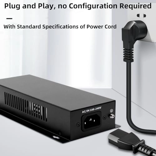 Gigabit PoE Injector - 55V 90W