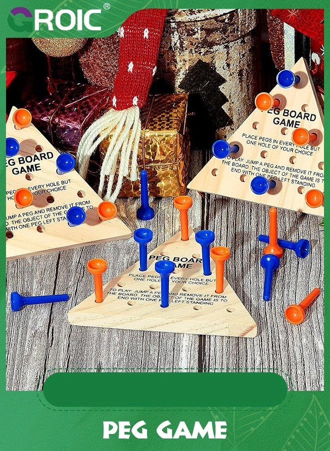 Triangle Peg Game - 4 Sets Travel Size Educational