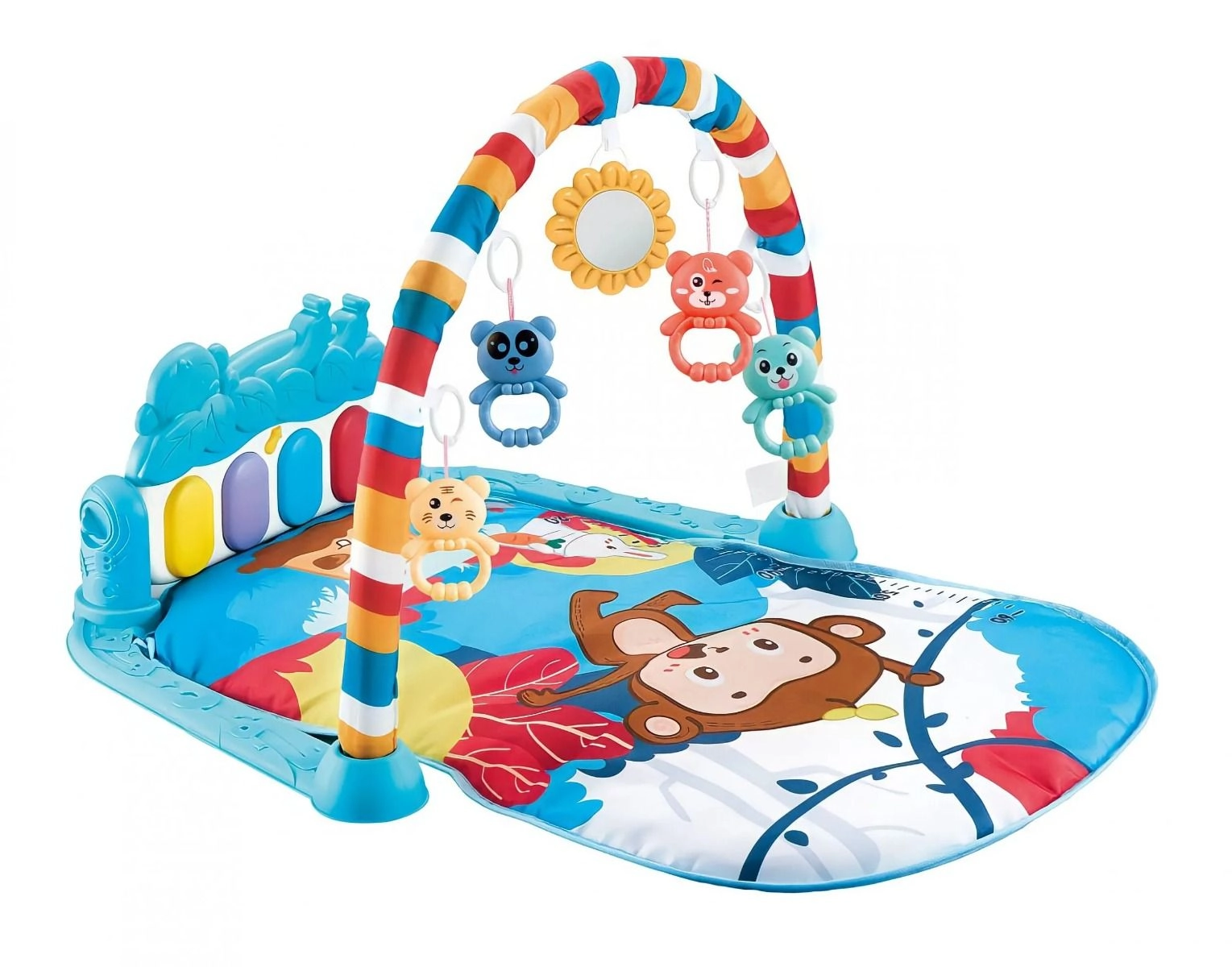 Monkey Hat Pedal Piano Activity Play Mat - 2+
