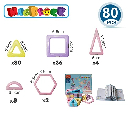 Magnetic Blocks - 80 pcs