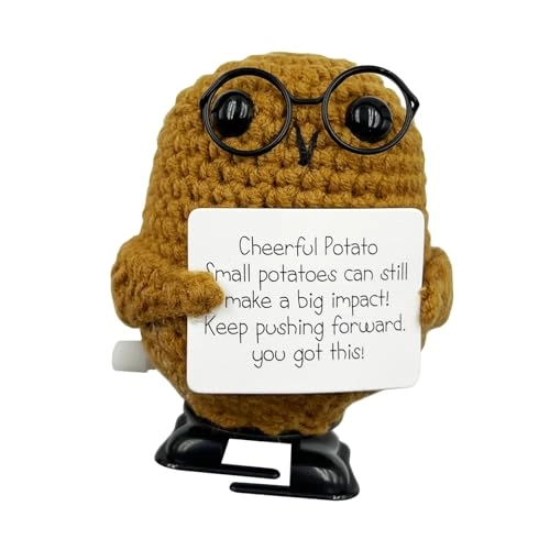 Wind-Up Positive Potato - Glasses Potato Unisex Adult 3.34" x 2.36"x 2"