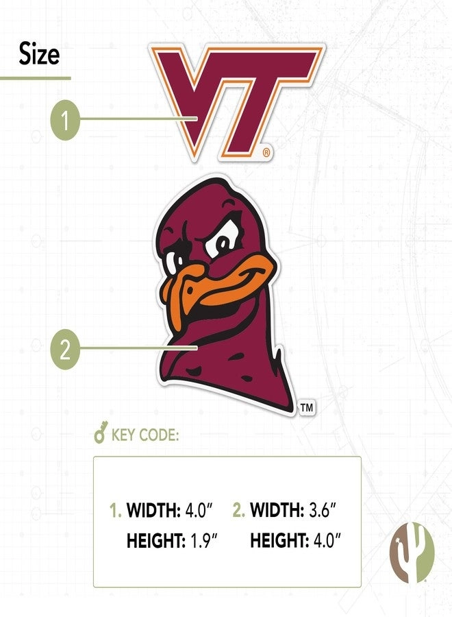 Virginia Tech Sticker Book 4 pcs