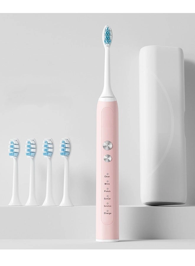 Ultrasonic Electric Children's Toothbrush - 6 Heads USB Charging