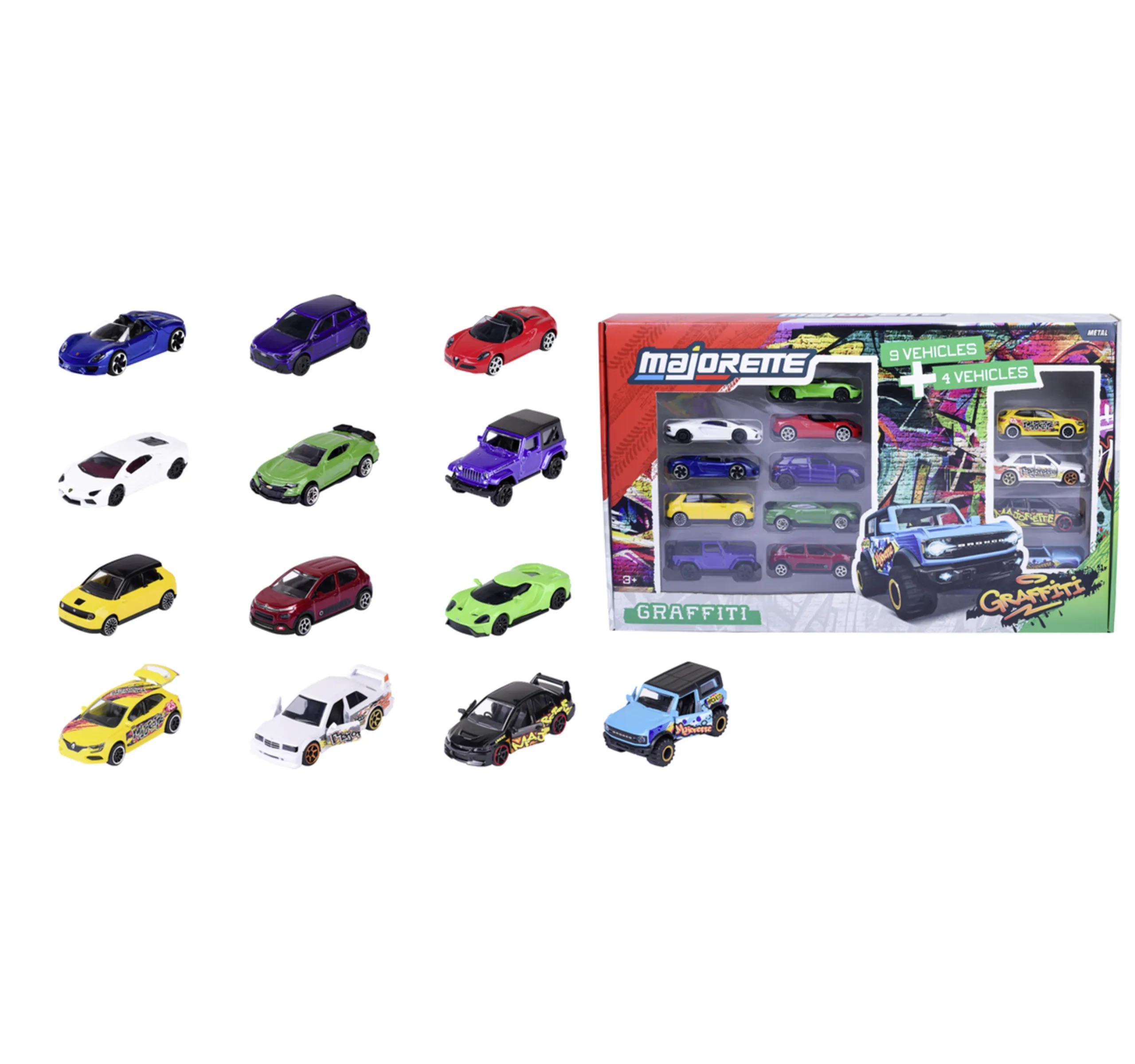 Graffiti 9+4 Gift Pack Model Cars - 13 pcs