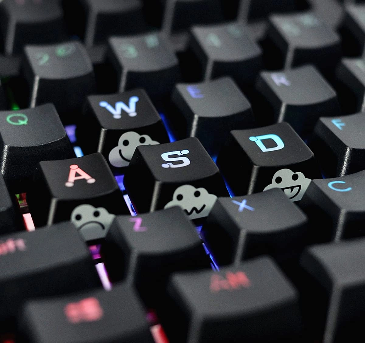 WASD Arrow Keycaps - UV Coating Backlit Double Shot