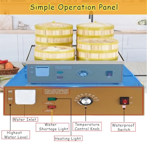 Electric Dim Sum Steamer - 2/4/6 hole 30-110C