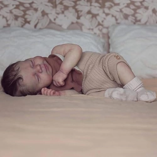 Levi Reborn Baby Doll - 48 cm Silicone Eyes Closed Ages 3+