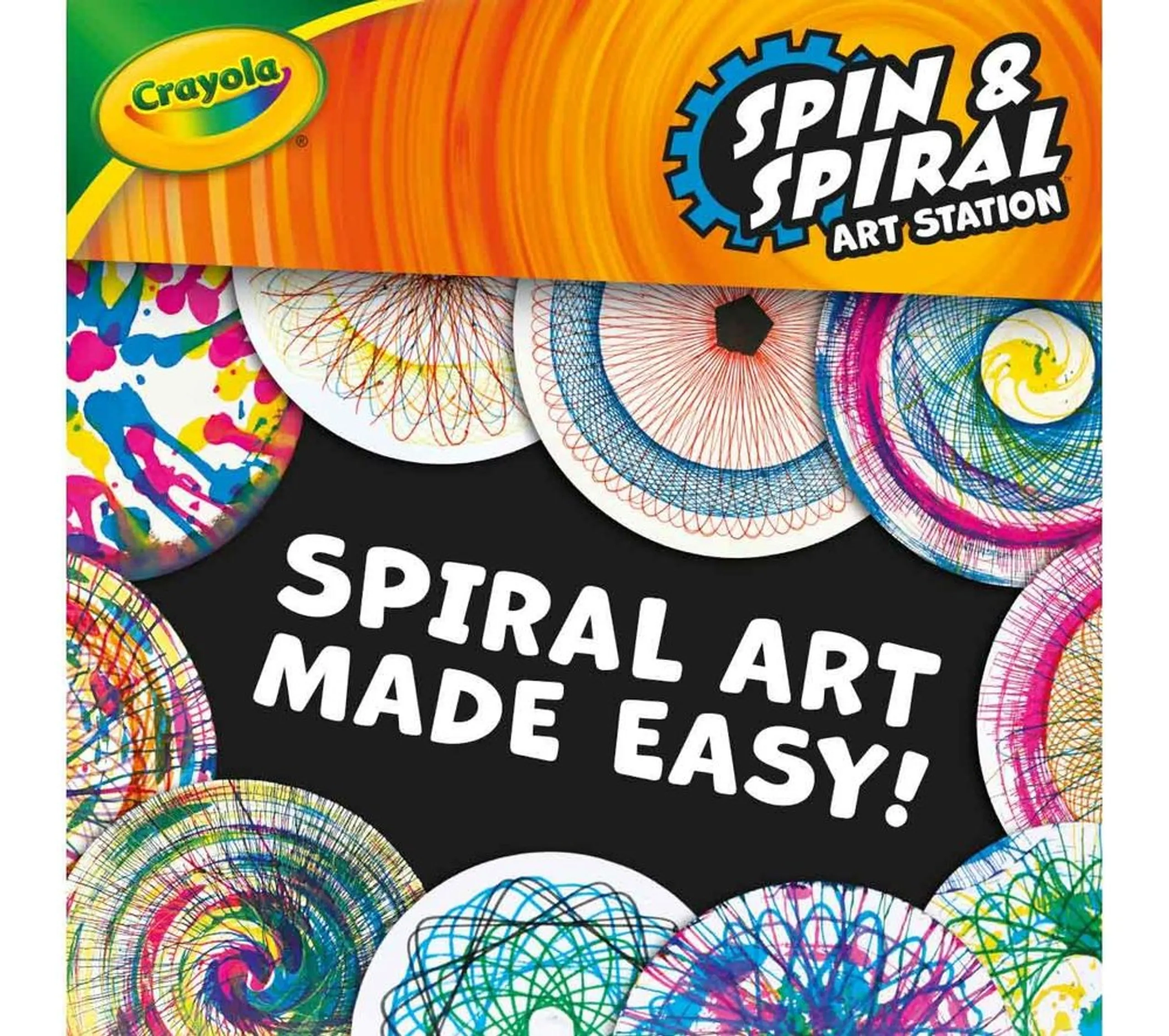 2-In-1 Spin & Spiral Art Station - 20 Paper Discs 6 Pip Squeaks Skinnies Markers
