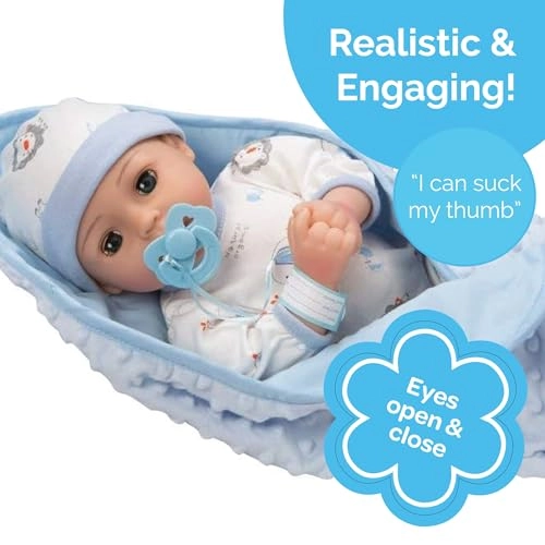 Adoption Babies Collection - 16 Inch 9-Piece Set Blue Ages 3+