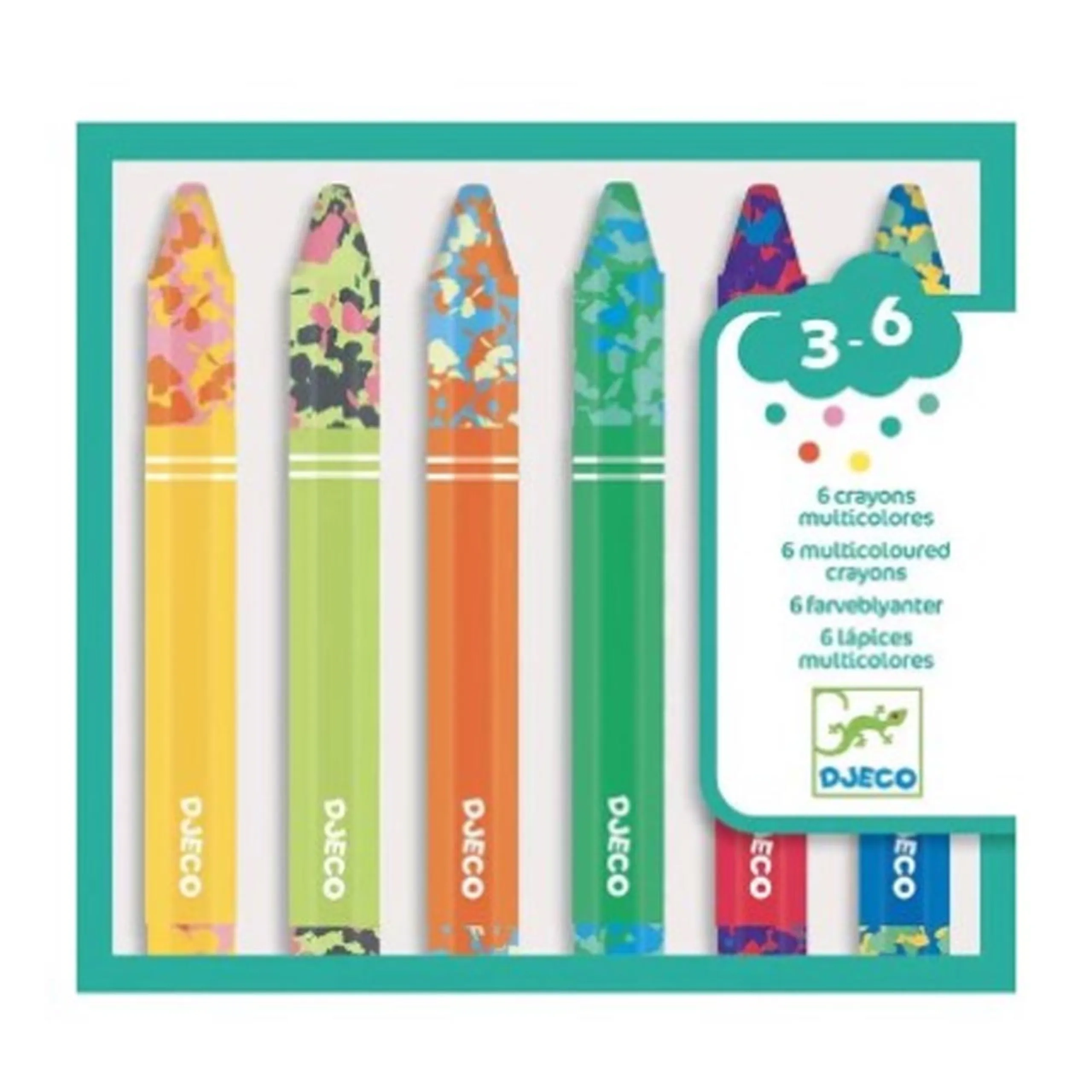 Flower Crayons - 6 Pcs