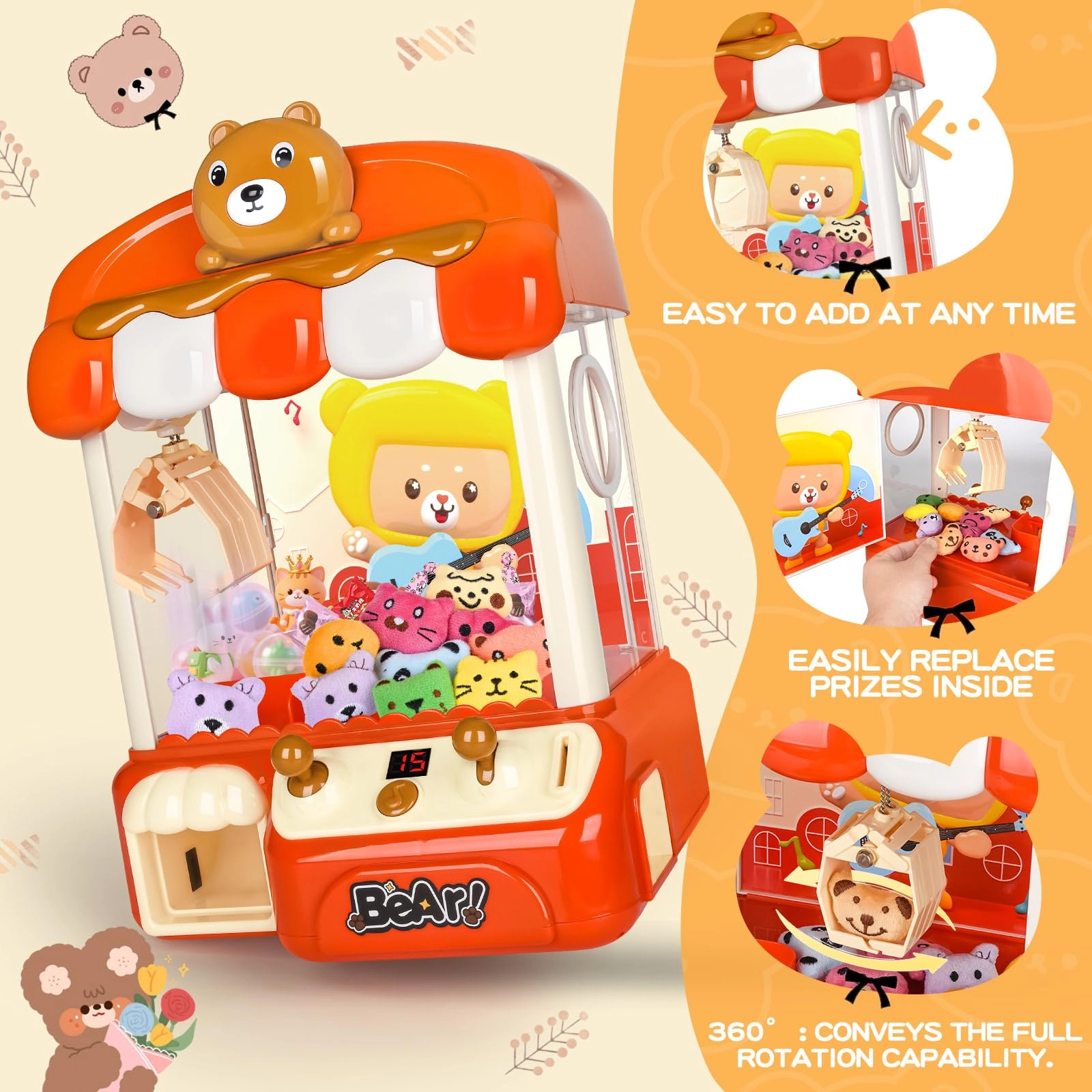 nicknack Large Claw Machine 8880C Party - 4 5 6 7 8 9 Years Old