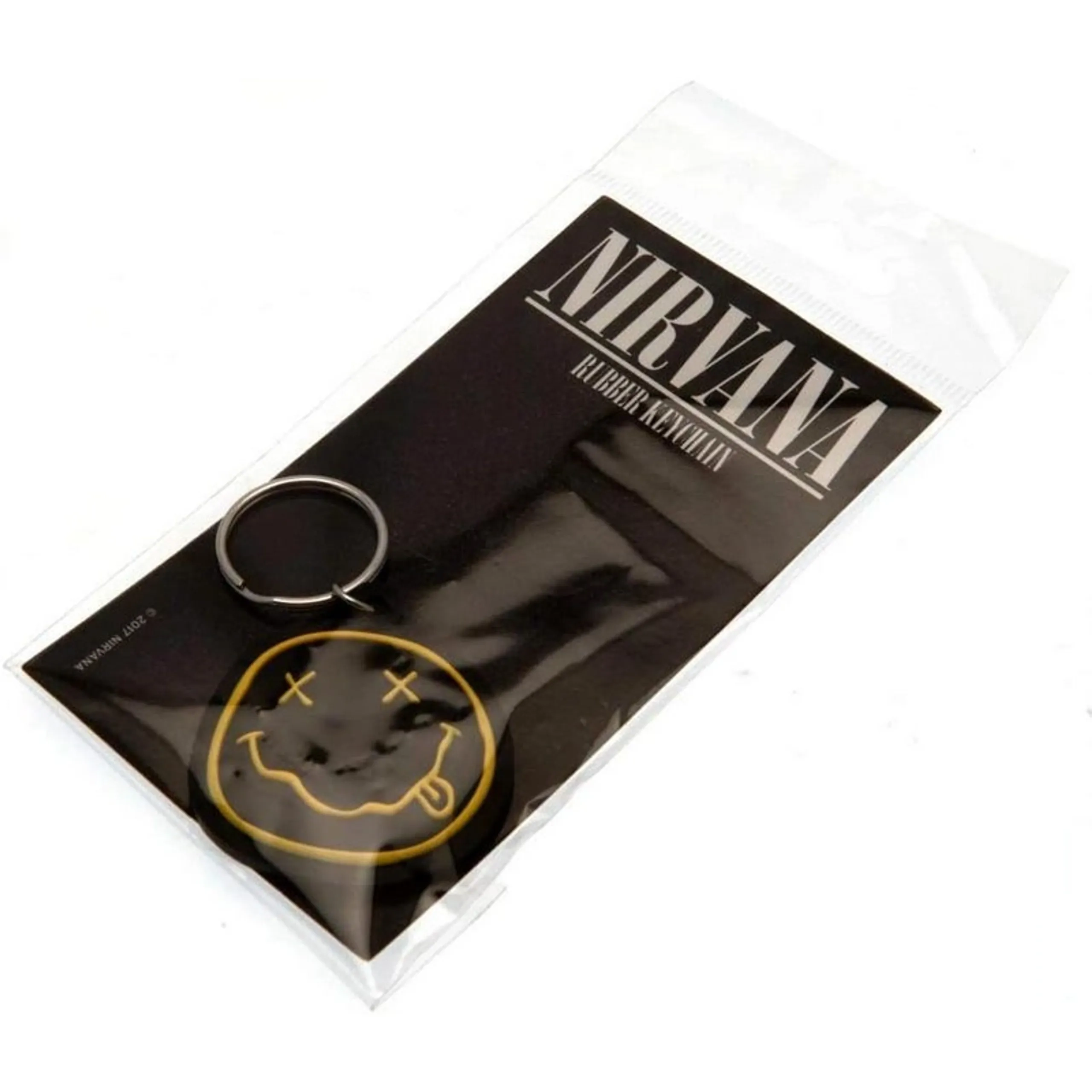 Nirvana Smiley Woven Keychain