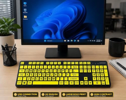 Large Print Keyboard - UK Wired