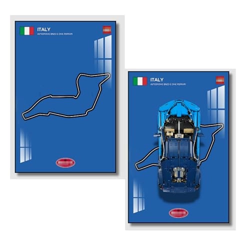 Technic Bugatti Chiron Race Car Display Wallboard (42083)
