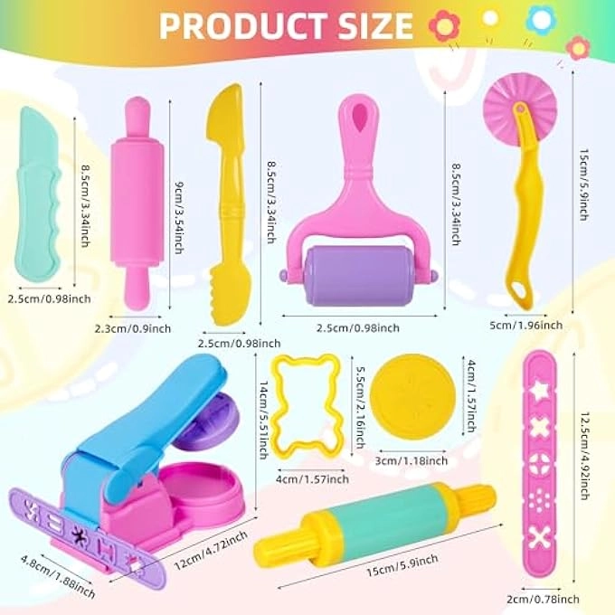 Playdough Tools and Accessories - 2+ years 22 pcs