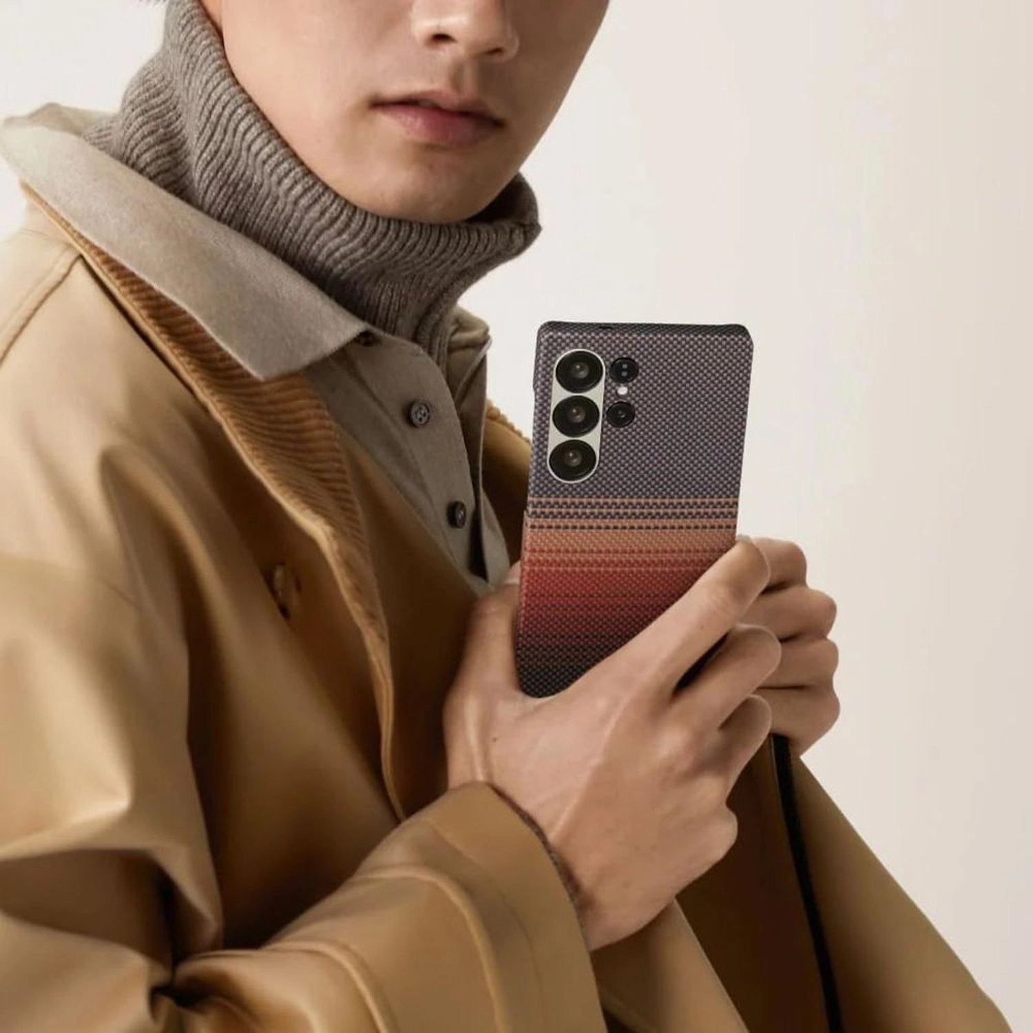 Tactile Woven Back Cover Mobile Case with MagSafe for Samsung Galaxy S25 Ultra