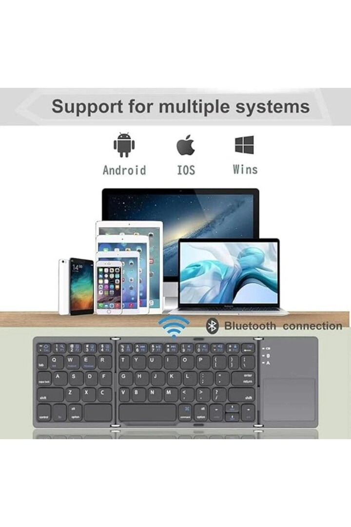 Foldable full-size Bluetooth keyboard