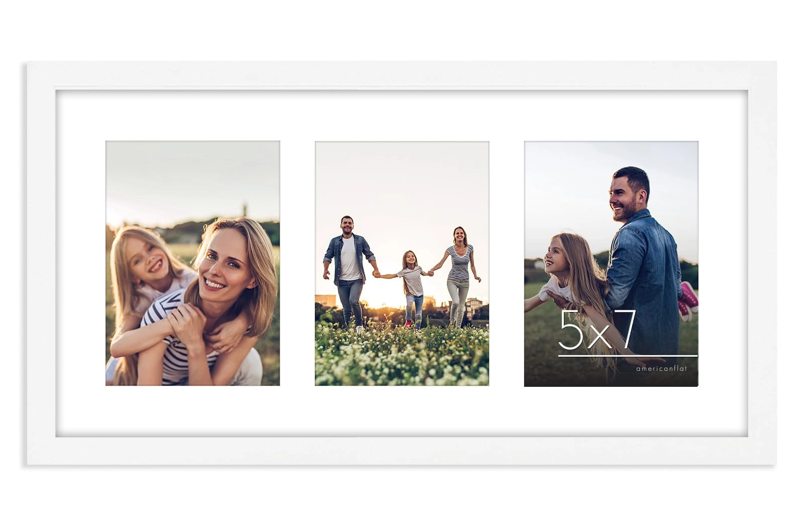 Americanflat Collage Picture Frame - 10x20 Three 5x7 Photos