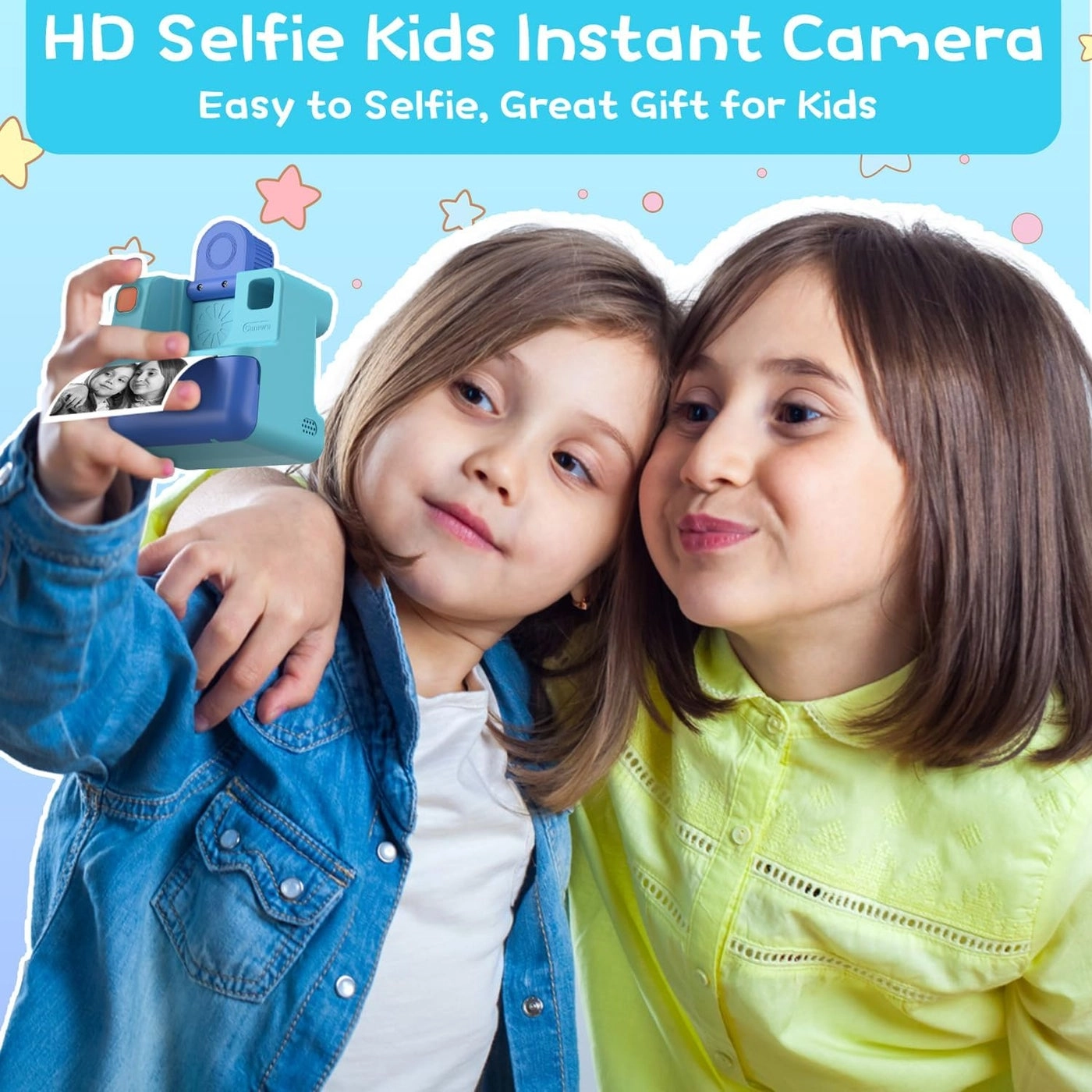 Kids Instant Print Camera - 1080P 32GB