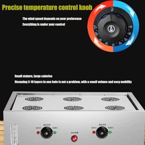 Electric 4000W Restaurant Food Steamer - 4 holes