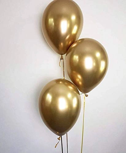 Chrome Metallic Balloons - 50.00 Count Baby Shower, Birthday, Christmas, New Year, Valentine's Day, Wedding