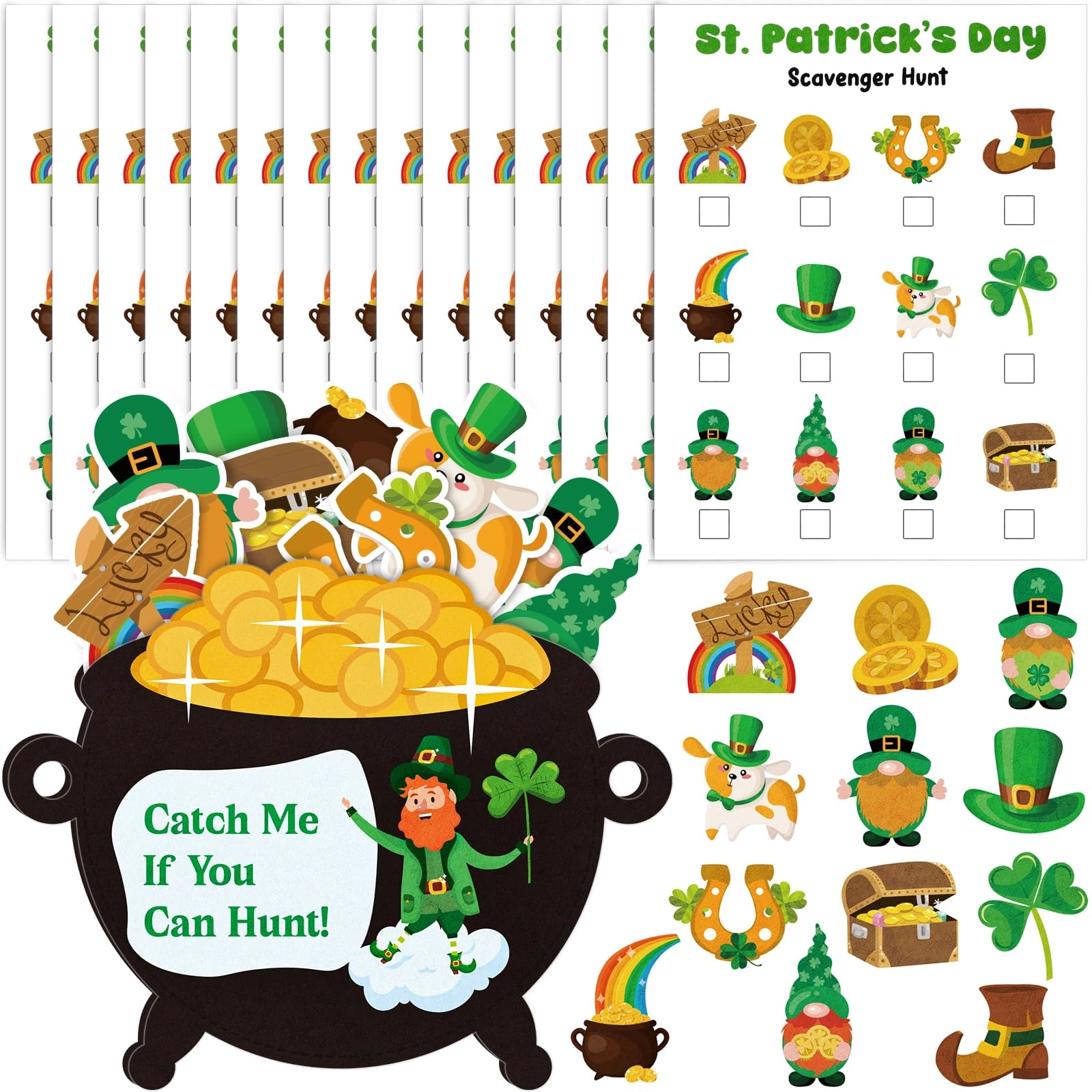 teyva daily St Patrick's Day Scavenger Hunt Game - 144 months 15 pieces