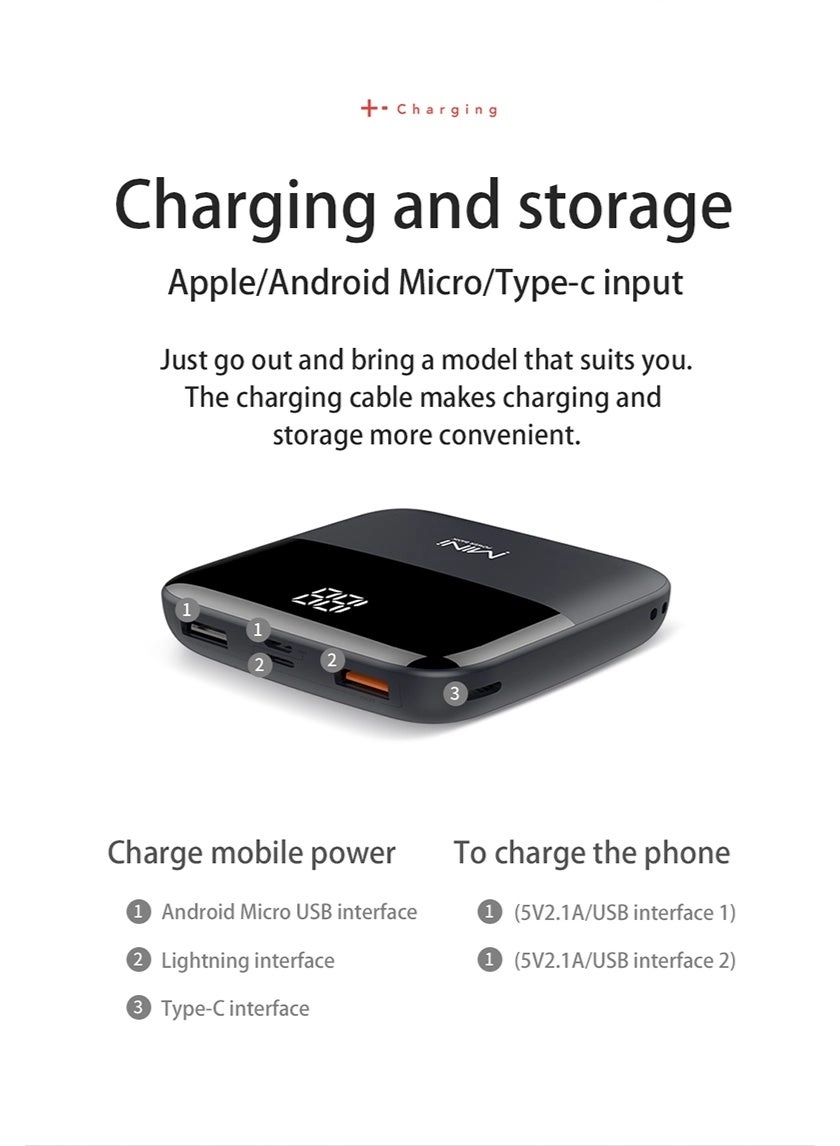 Power Bank - 10000mAh 10W