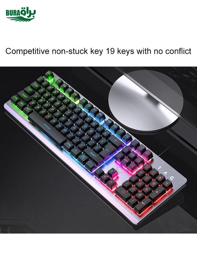 K002 - Wired + Optical Silent Mouse + Headset