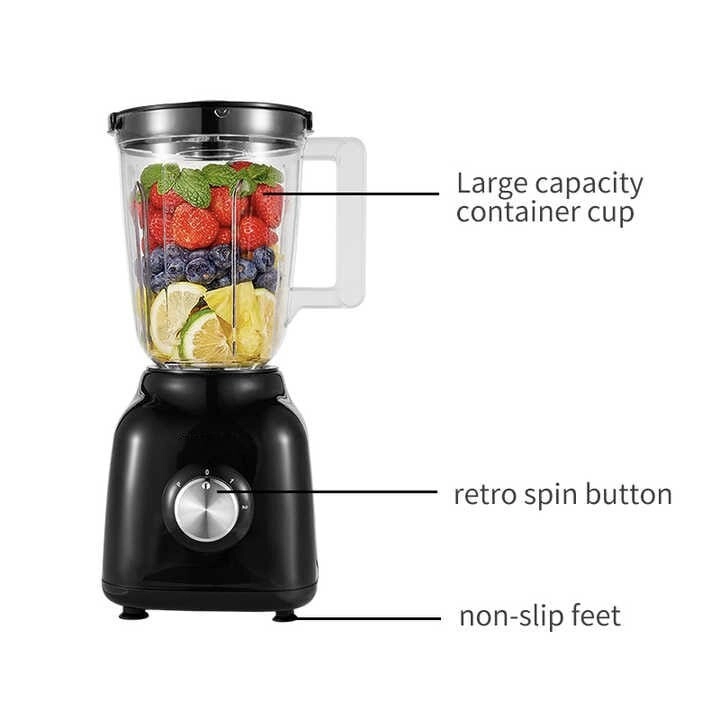 Digital Juicer Blender - 85mm Wide Chute 1.5L Juice Cup 2L Pulp Container