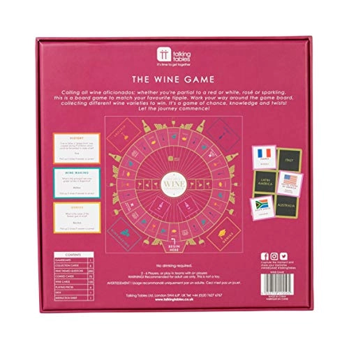 Wine Themed Trivia Board Game - English 18+