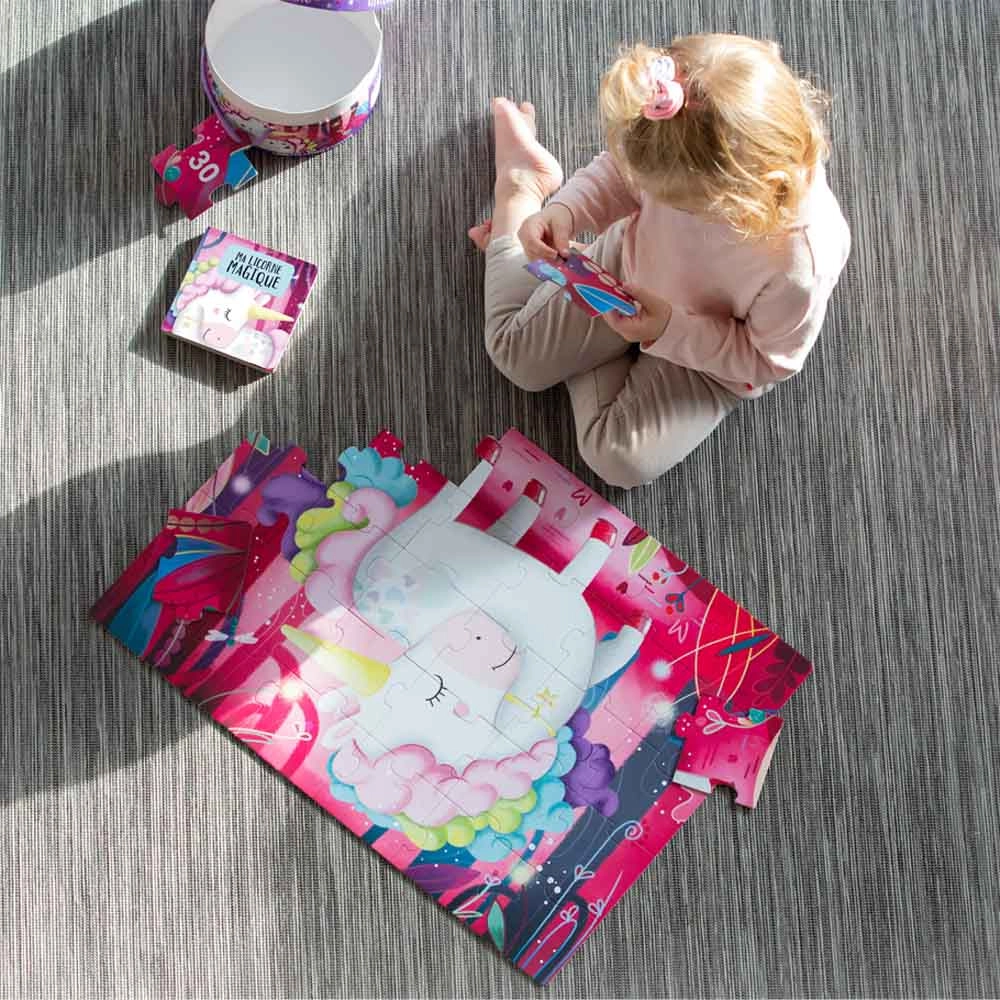 The Magic Unicorn Book & Puzzle - Suitable for 3 years & above