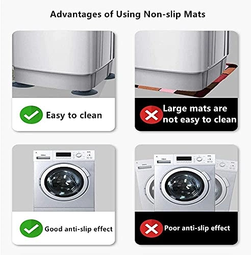Washing Machine Feet Pad - 4Pcs Black Anti-Vibration