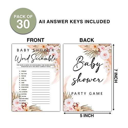 Boho Floral Baby Shower Games - 30 piece(s)