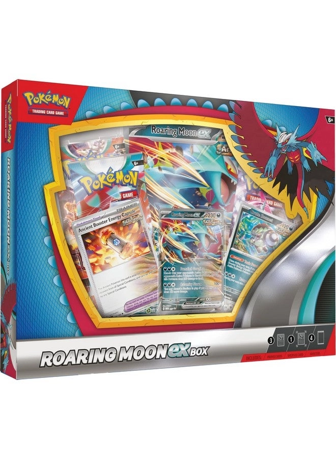 Roaring Moon Ex Box - 1 Foil Promo Card 1 Oversize Foil Card 4 Booster Packs