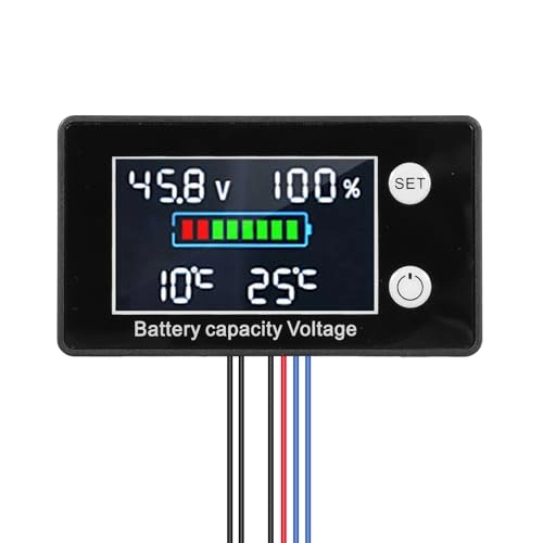Battery Capacity Voltage Meter - 9V-100V LCD Display