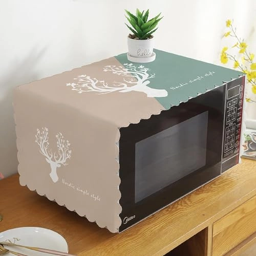 Microwave Oven Cover - 100 x 35 cm Waterproof Serinity Wave Design