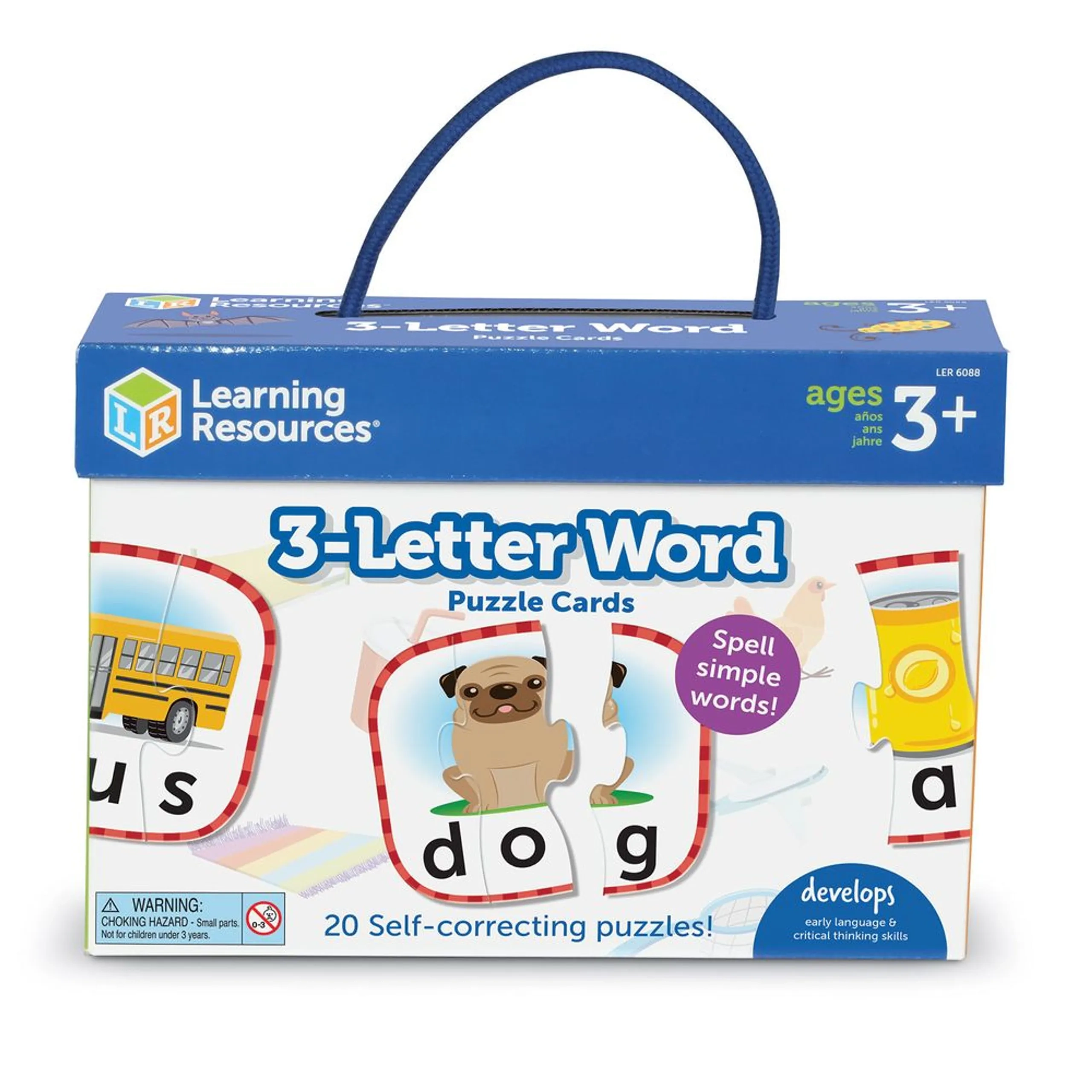 Learning Resources 3-Letter Word Puzzle Cards - Suitable for 3 years and above