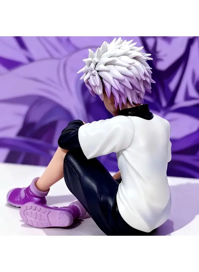 Anime Character Statue - Silvery Haired Sitting Posture