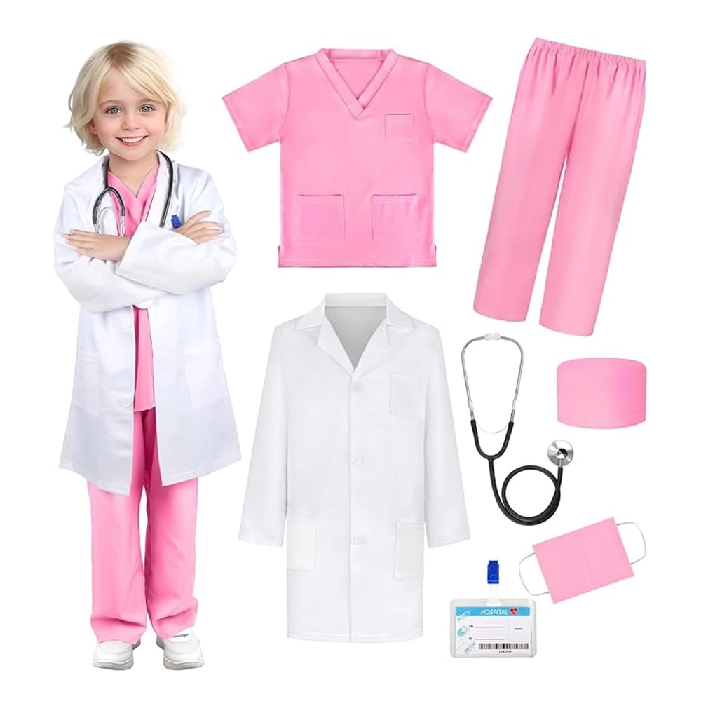 Doctor Costume Set For Kids - 7pcs (40487959-BGDOCSET-CONFIG)