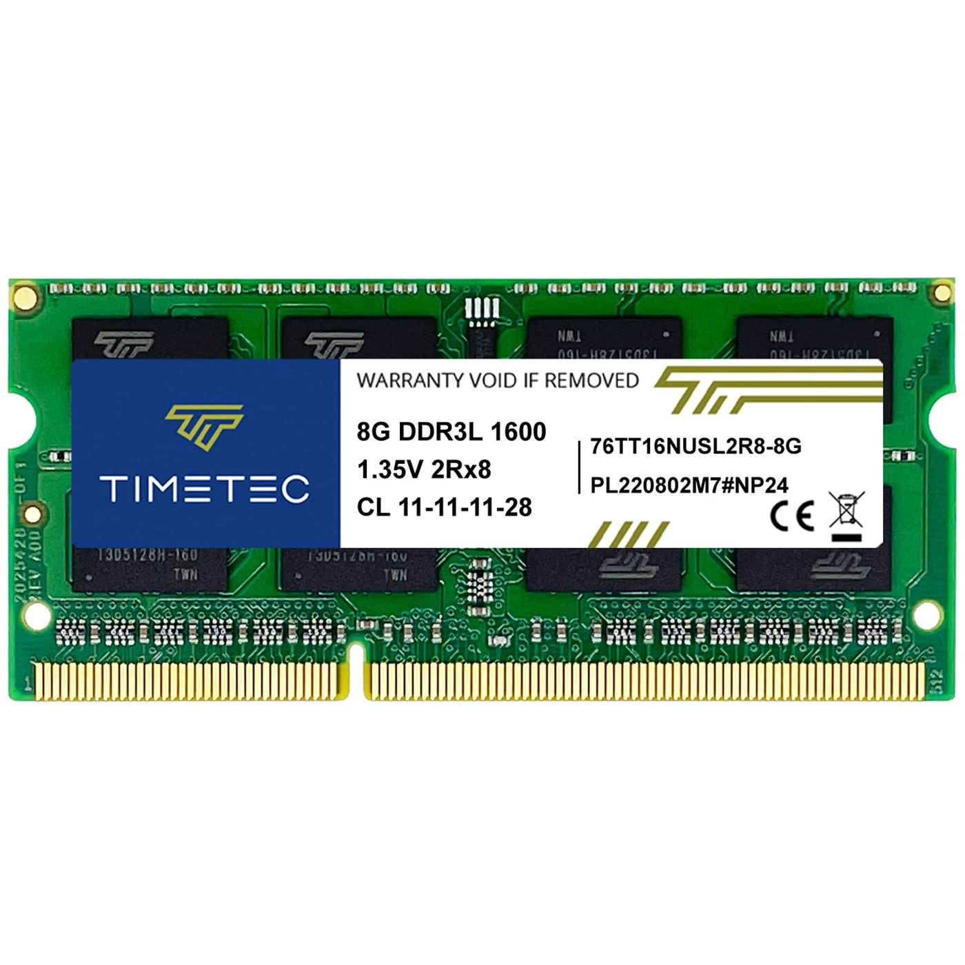 Timetec SODIMM - 8GB 1600MHz 204 Pin DDR3L/DDR3