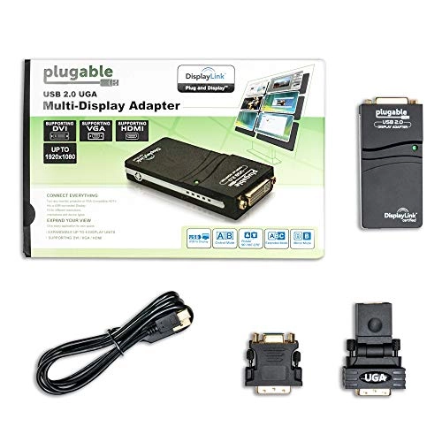 USB 2.0 to DVI, VGA, or HDMI Multi-Monitor External Video Graphics Card Adapter up to 1920x1080
