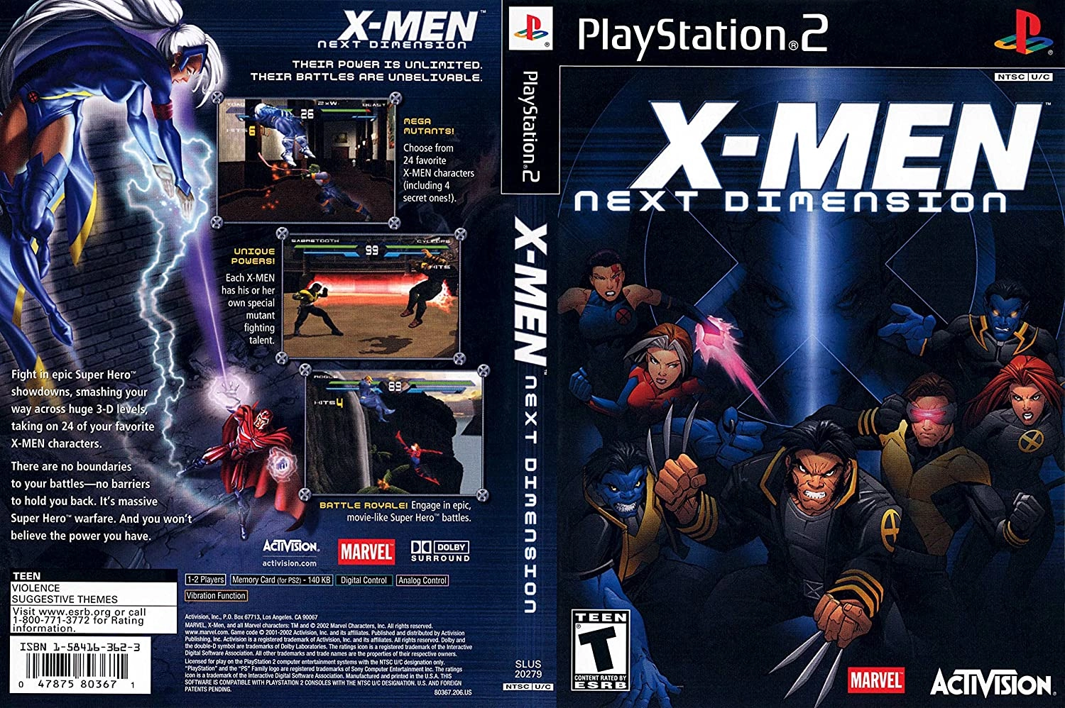 X-men: Next Dimension - Playstation 2