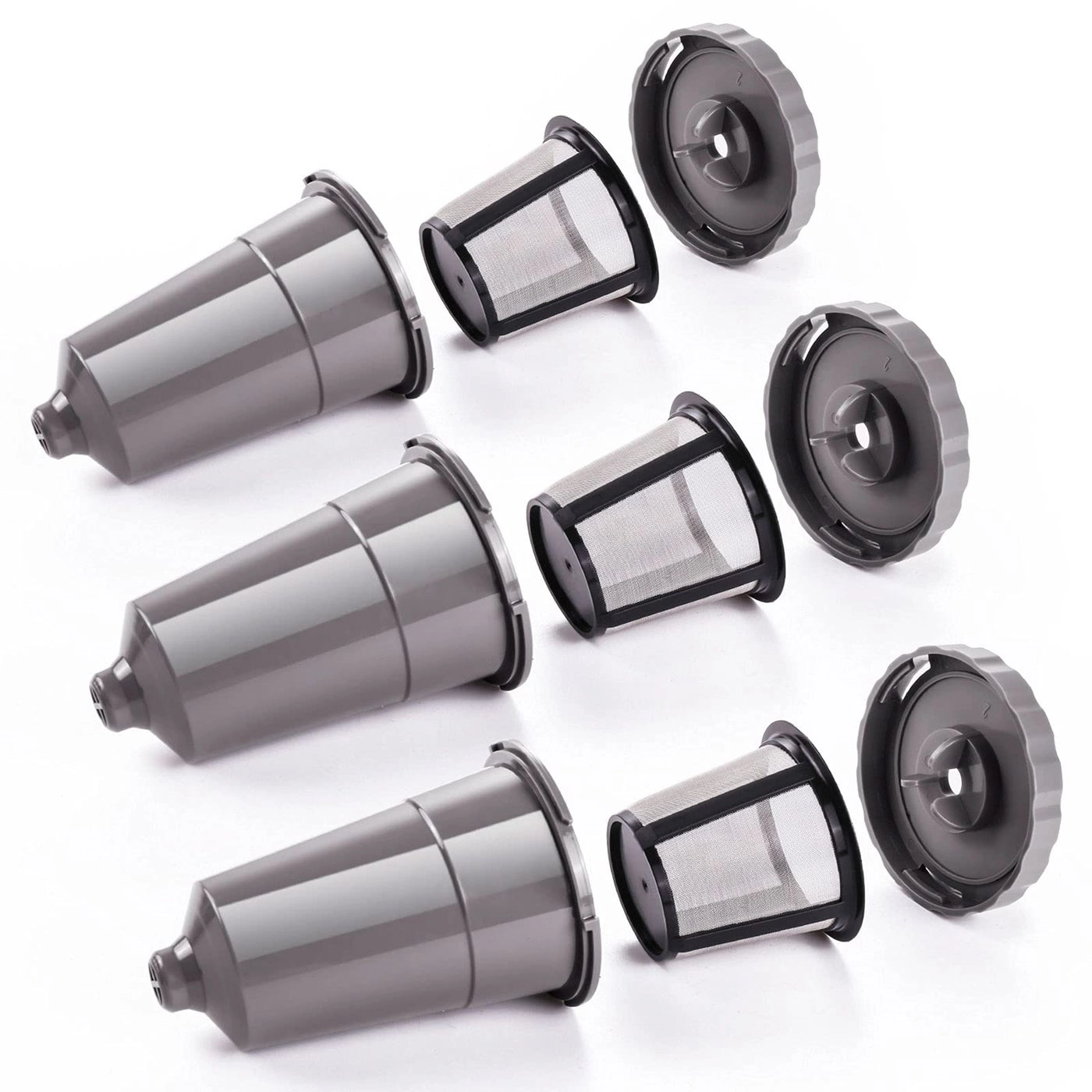 DSYJ My K-Cup Reusable Coffee Filter - Fits B30 B40 B50 B60 B70 Series Gray 3 Pack