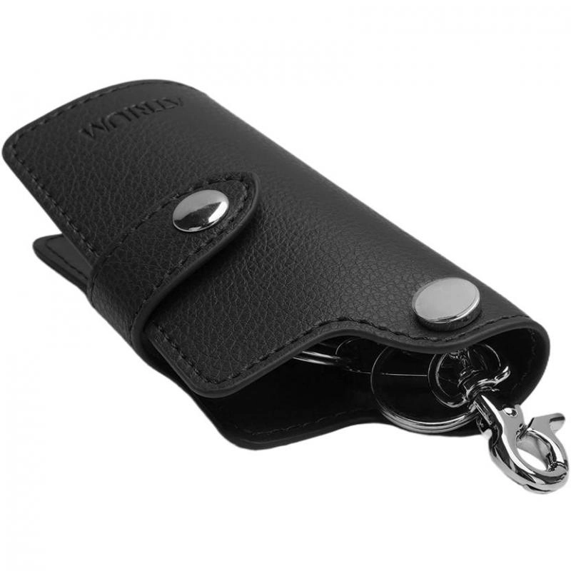 Pouch Sleeve with Key Ring - Green PU Leather