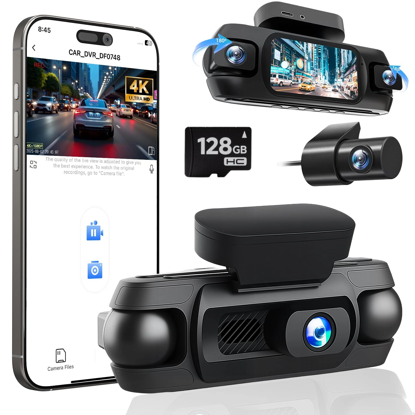 SpaceInside 4 Channel Dash Cam - 4K