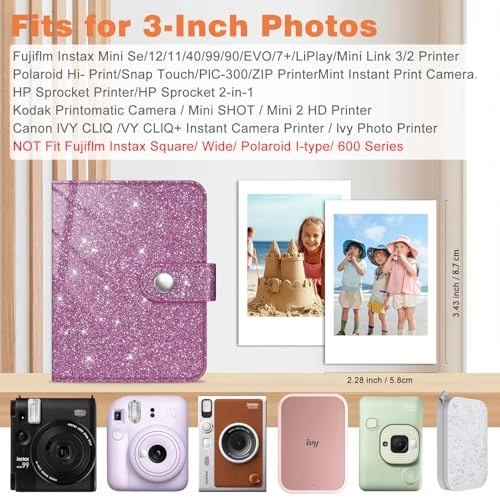 2x3" 52 Pockets PU PVC Paper Photo Album